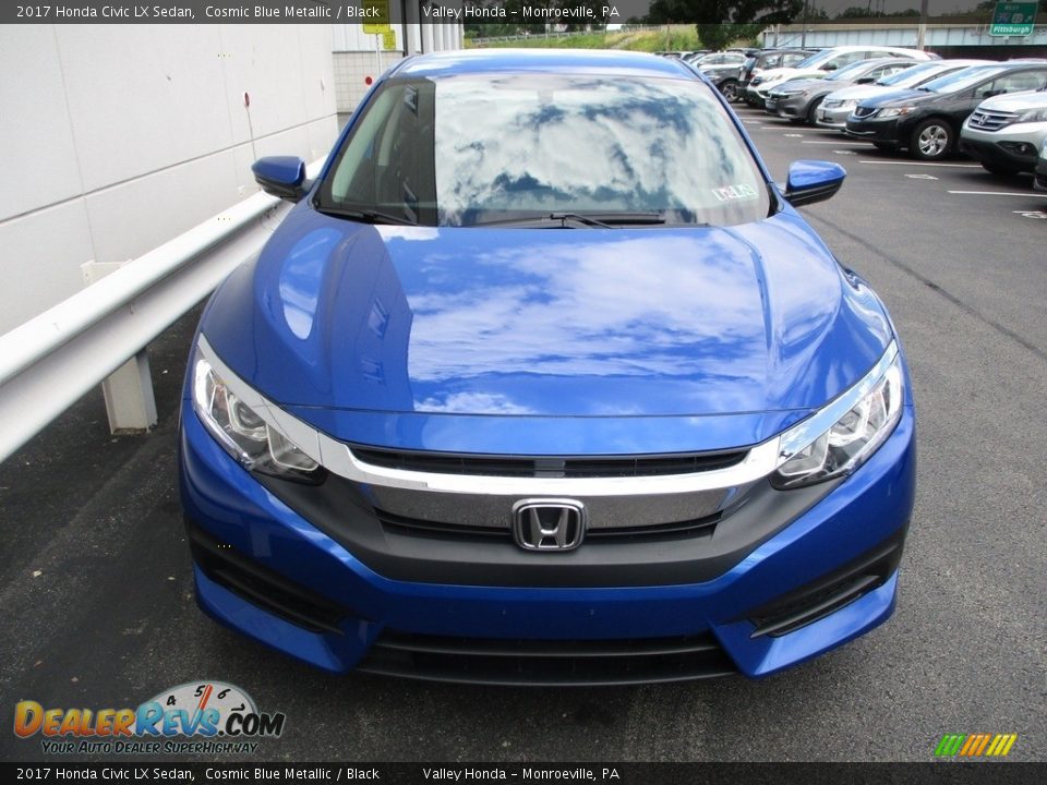 2017 Honda Civic LX Sedan Cosmic Blue Metallic / Black Photo #8