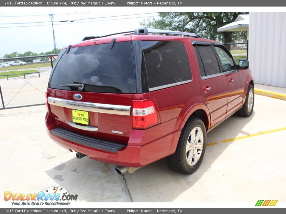 2015 Ford Expedition Platinum 4x4 Ruby Red Metallic / Ebony Photo #10