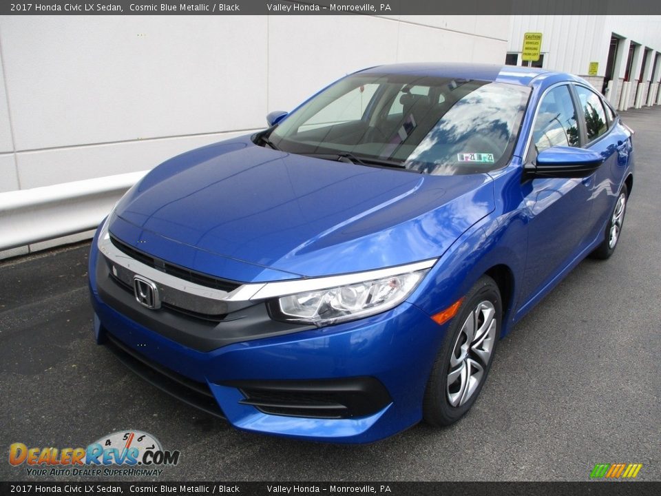 2017 Honda Civic LX Sedan Cosmic Blue Metallic / Black Photo #9