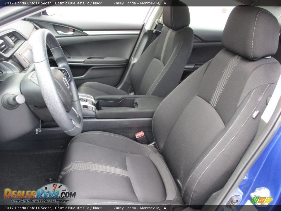 2017 Honda Civic LX Sedan Cosmic Blue Metallic / Black Photo #11