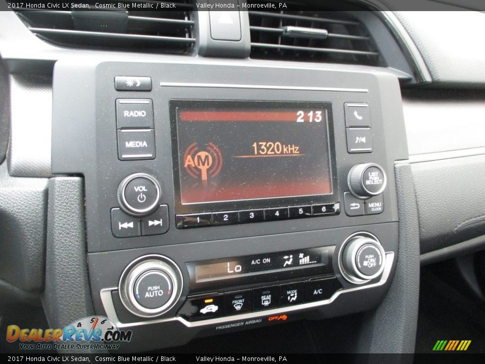 2017 Honda Civic LX Sedan Cosmic Blue Metallic / Black Photo #15