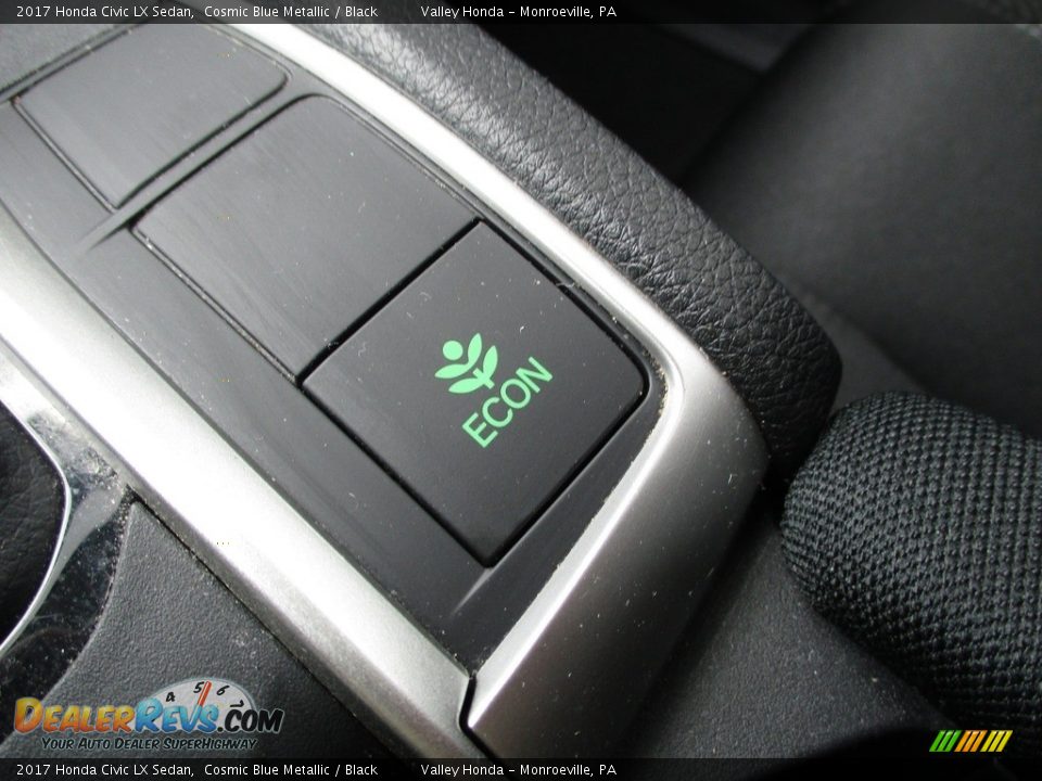 2017 Honda Civic LX Sedan Cosmic Blue Metallic / Black Photo #17