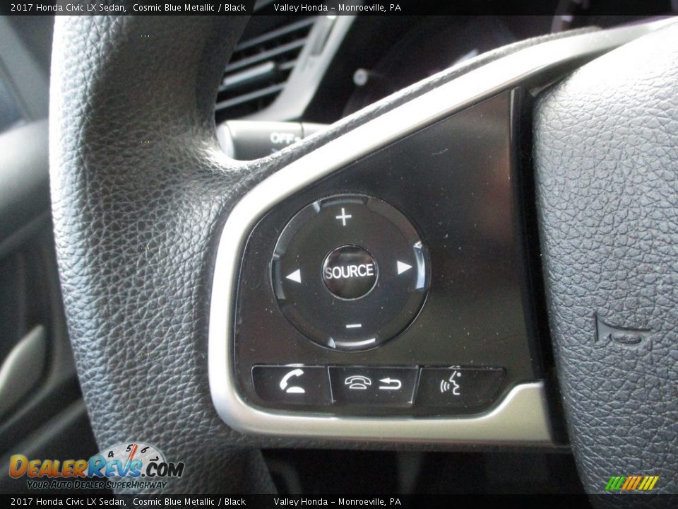 2017 Honda Civic LX Sedan Cosmic Blue Metallic / Black Photo #18