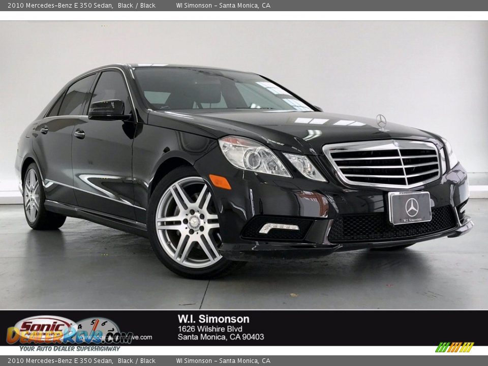 2010 Mercedes-Benz E 350 Sedan Black / Black Photo #1