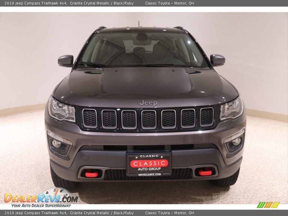 2019 Jeep Compass Trailhawk 4x4 Granite Crystal Metallic / Black/Ruby Photo #2