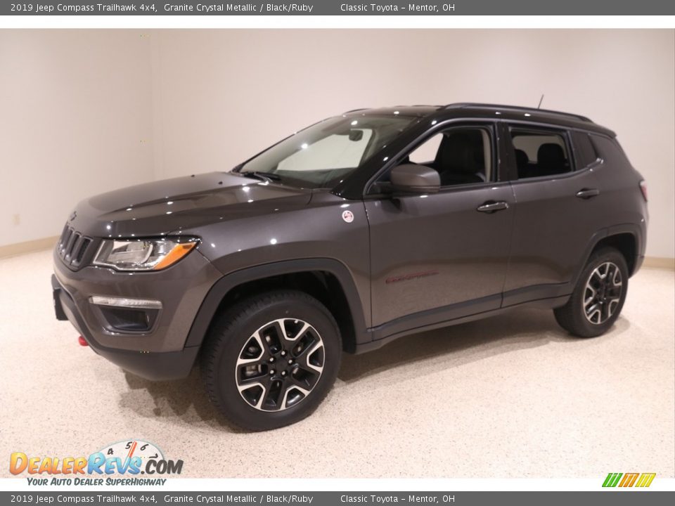 2019 Jeep Compass Trailhawk 4x4 Granite Crystal Metallic / Black/Ruby Photo #3