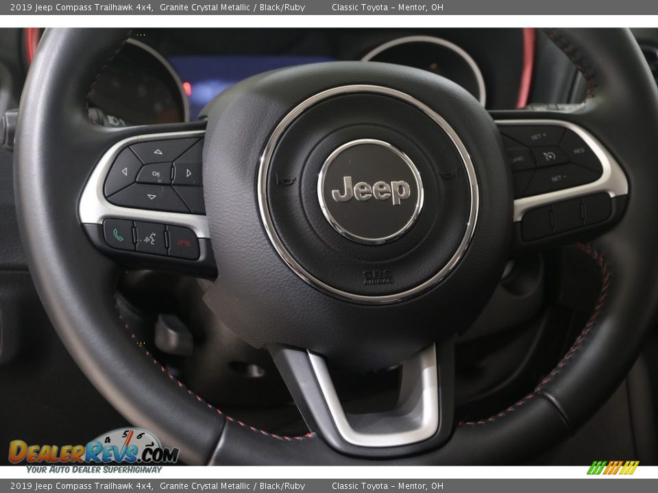 2019 Jeep Compass Trailhawk 4x4 Granite Crystal Metallic / Black/Ruby Photo #10