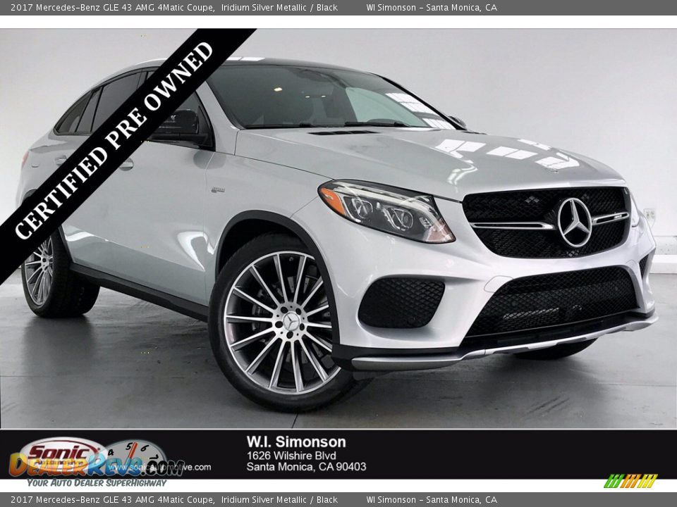 2017 Mercedes-Benz GLE 43 AMG 4Matic Coupe Iridium Silver Metallic / Black Photo #1