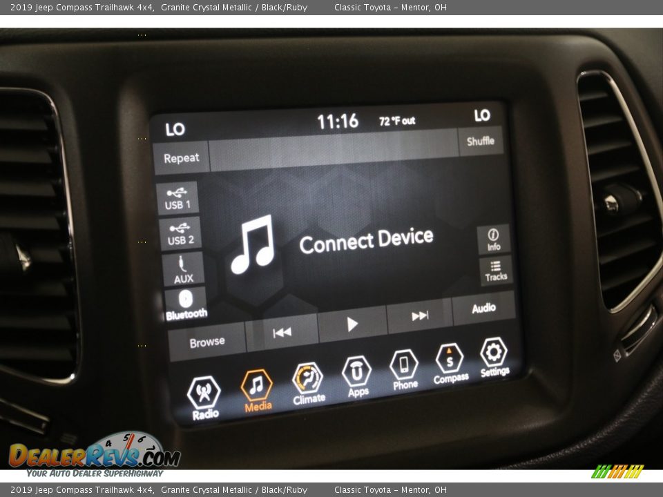 2019 Jeep Compass Trailhawk 4x4 Granite Crystal Metallic / Black/Ruby Photo #14