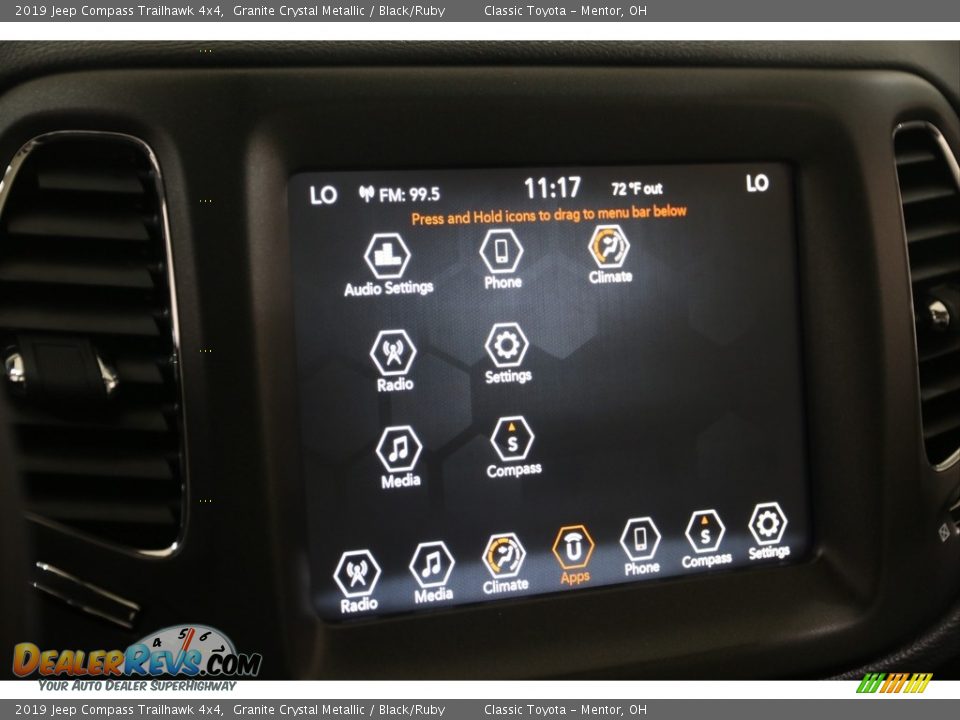 2019 Jeep Compass Trailhawk 4x4 Granite Crystal Metallic / Black/Ruby Photo #16