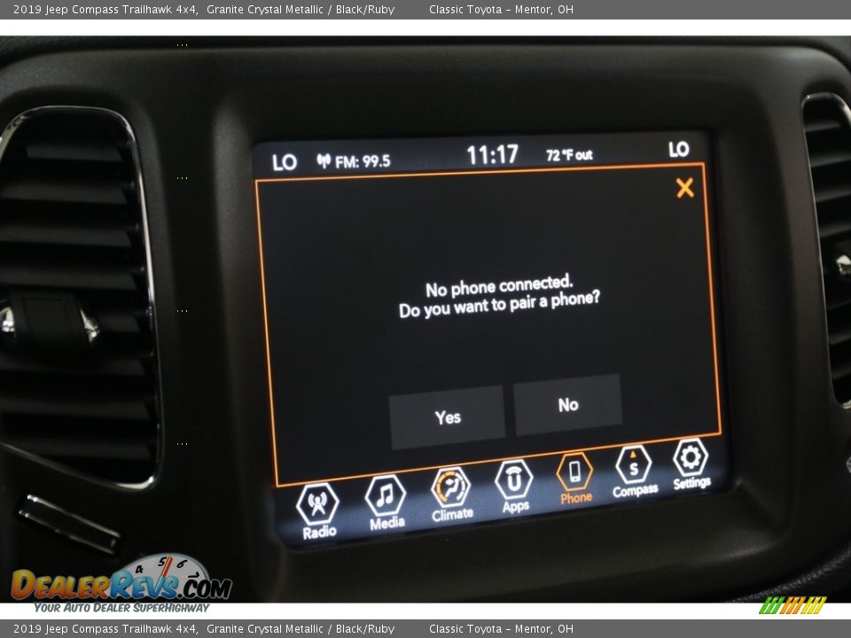 2019 Jeep Compass Trailhawk 4x4 Granite Crystal Metallic / Black/Ruby Photo #17