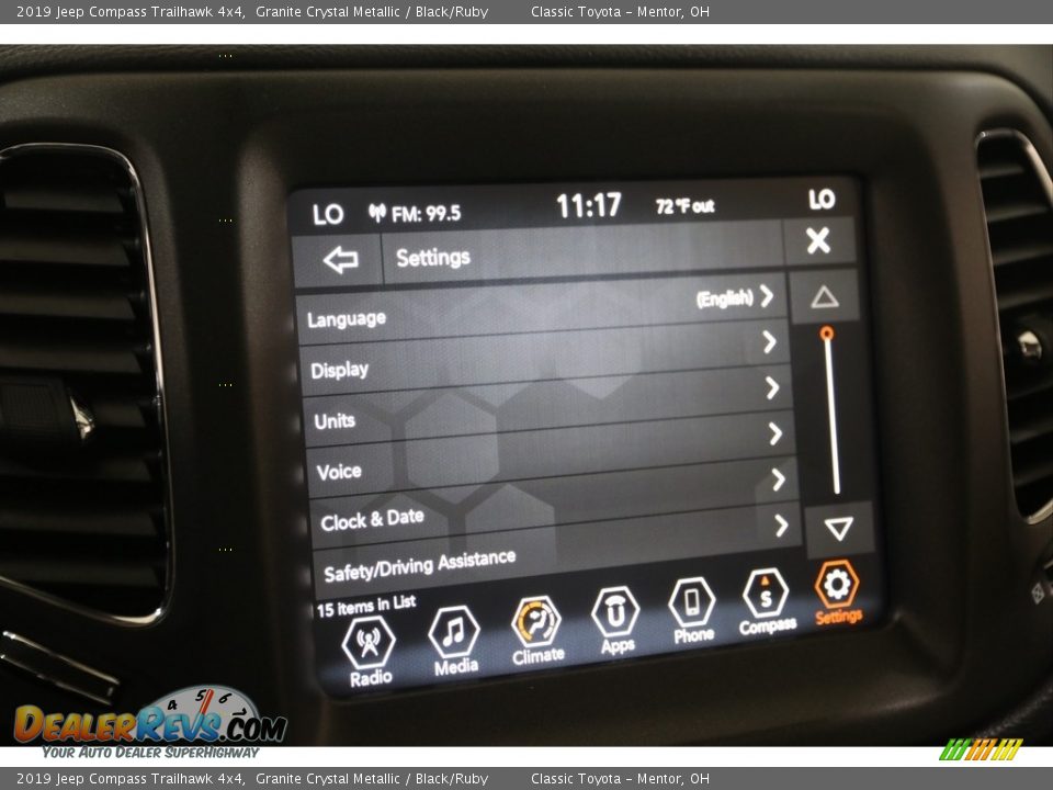 2019 Jeep Compass Trailhawk 4x4 Granite Crystal Metallic / Black/Ruby Photo #19