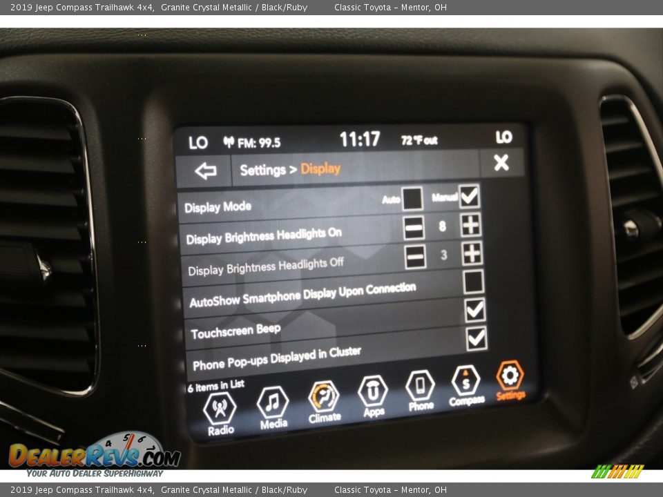 2019 Jeep Compass Trailhawk 4x4 Granite Crystal Metallic / Black/Ruby Photo #20