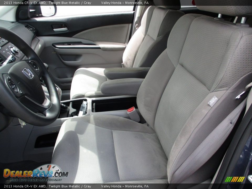 2013 Honda CR-V EX AWD Twilight Blue Metallic / Gray Photo #12
