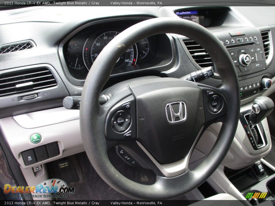 2013 Honda CR-V EX AWD Twilight Blue Metallic / Gray Photo #14