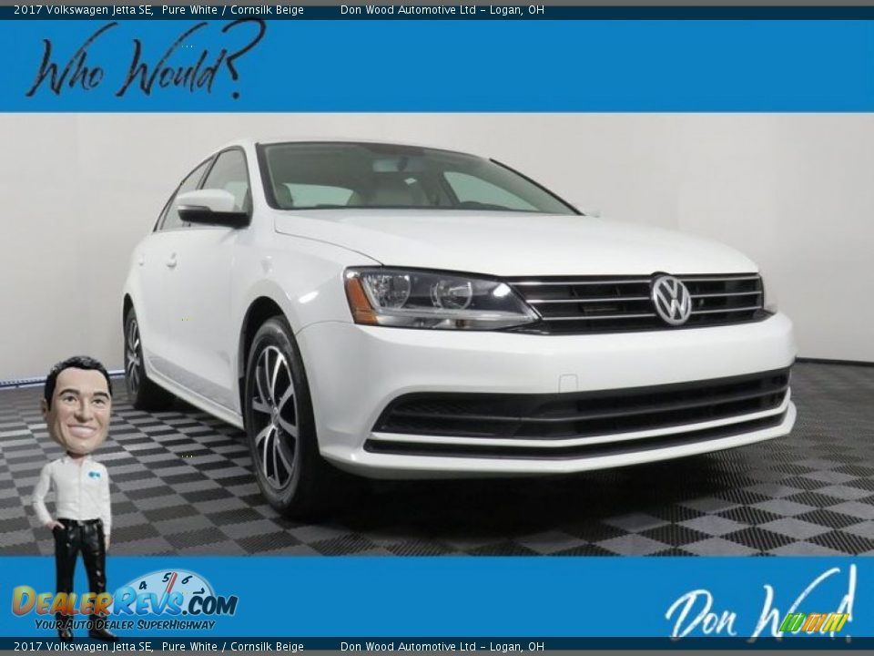 2017 Volkswagen Jetta SE Pure White / Cornsilk Beige Photo #1