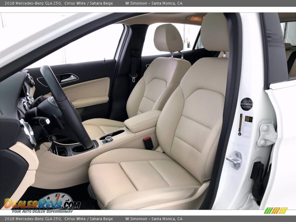 2018 Mercedes-Benz GLA 250 Cirrus White / Sahara Beige Photo #14