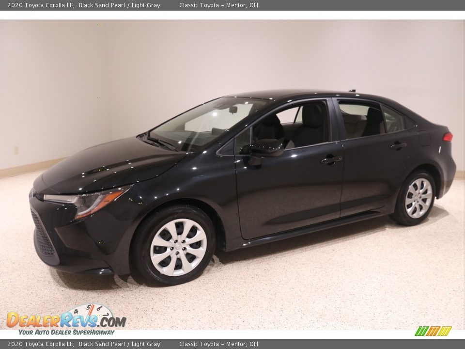 2020 Toyota Corolla LE Black Sand Pearl / Light Gray Photo #3
