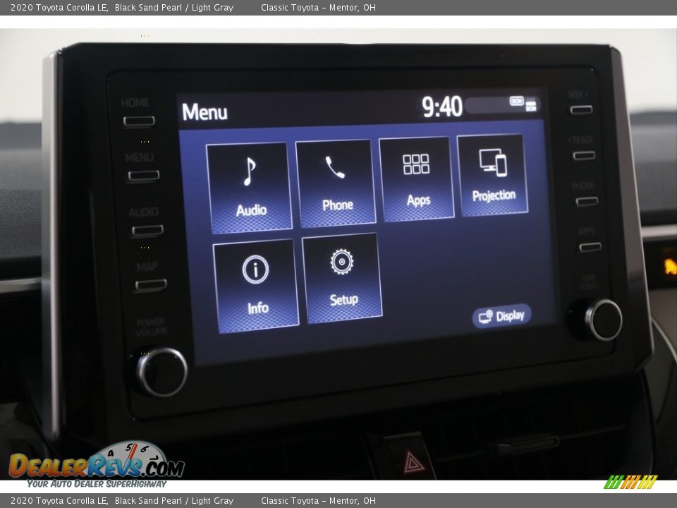 2020 Toyota Corolla LE Black Sand Pearl / Light Gray Photo #10