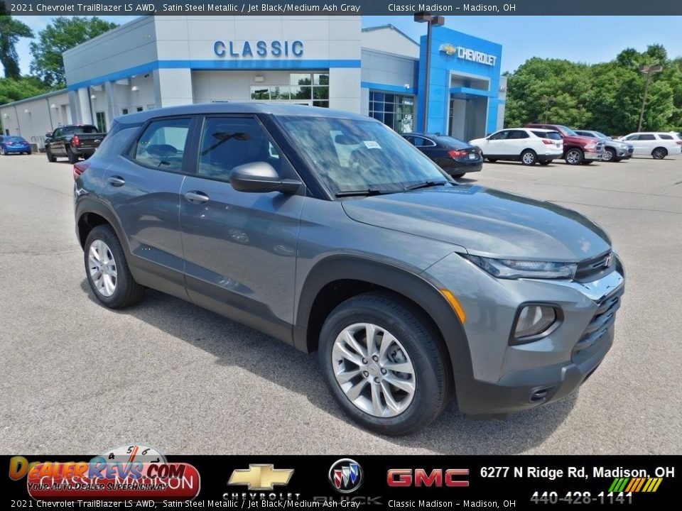 2021 Chevrolet TrailBlazer LS AWD Satin Steel Metallic / Jet Black/Medium Ash Gray Photo #1