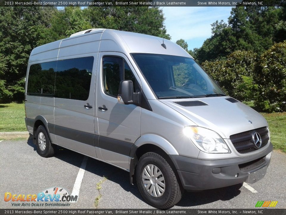2013 Mercedes-Benz Sprinter 2500 High Roof Passenger Van Brilliant Silver Metallic / Black Leatherette Photo #4