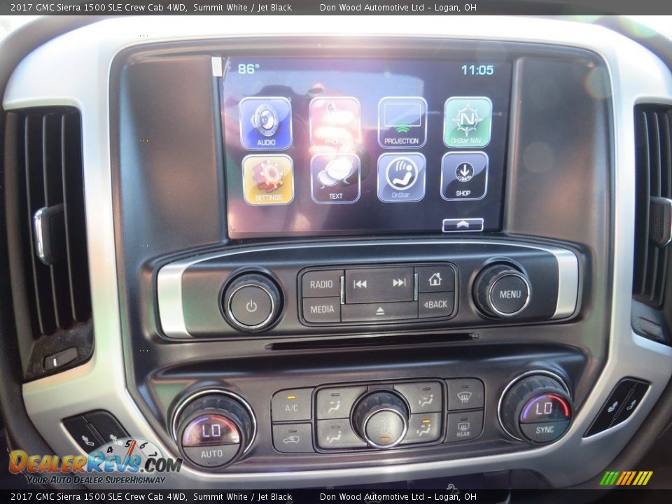 2017 GMC Sierra 1500 SLE Crew Cab 4WD Summit White / Jet Black Photo #24