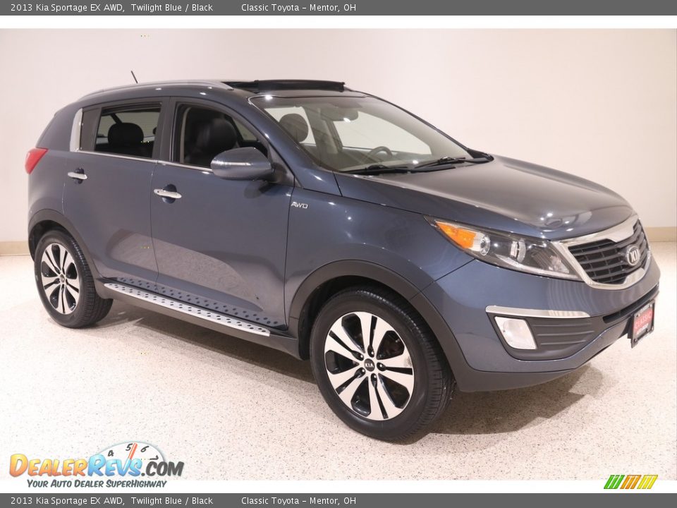 2013 Kia Sportage EX AWD Twilight Blue / Black Photo #1