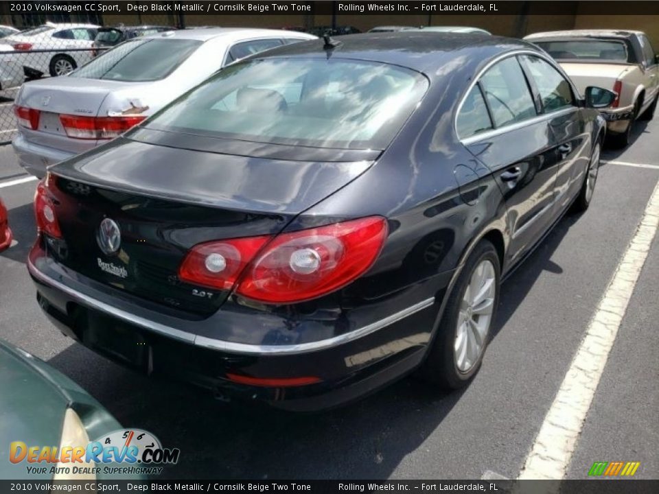 2010 Volkswagen CC Sport Deep Black Metallic / Cornsilk Beige Two Tone Photo #3