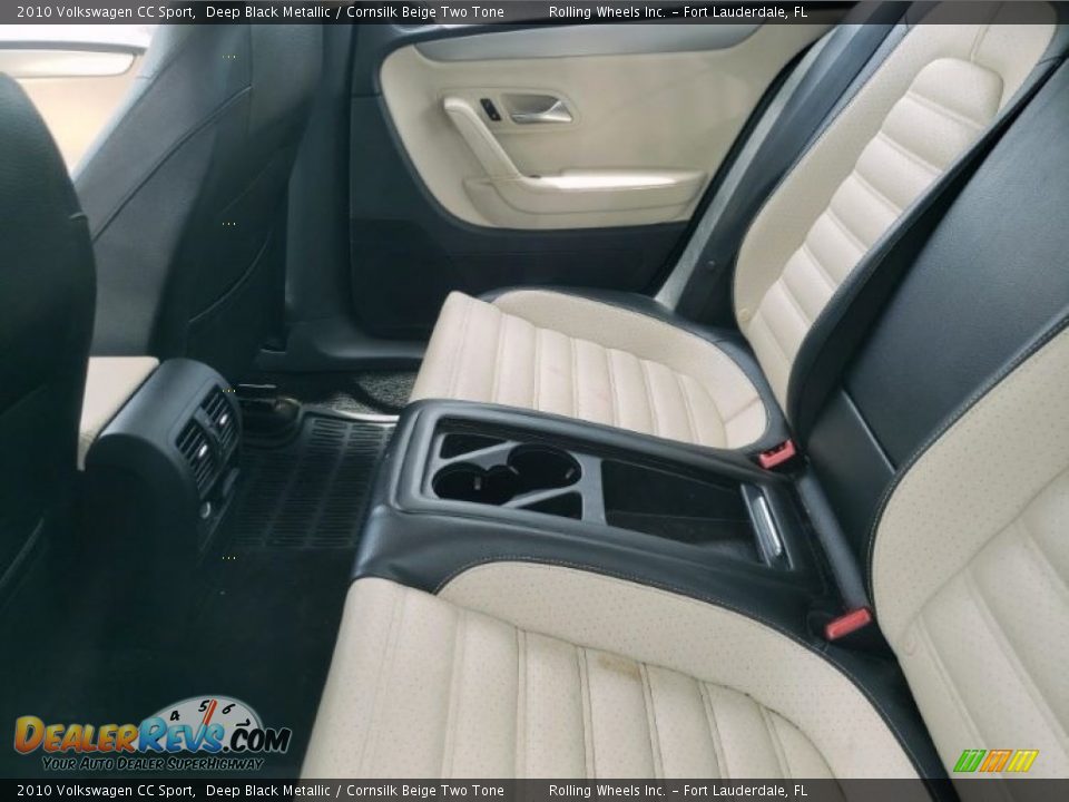2010 Volkswagen CC Sport Deep Black Metallic / Cornsilk Beige Two Tone Photo #6