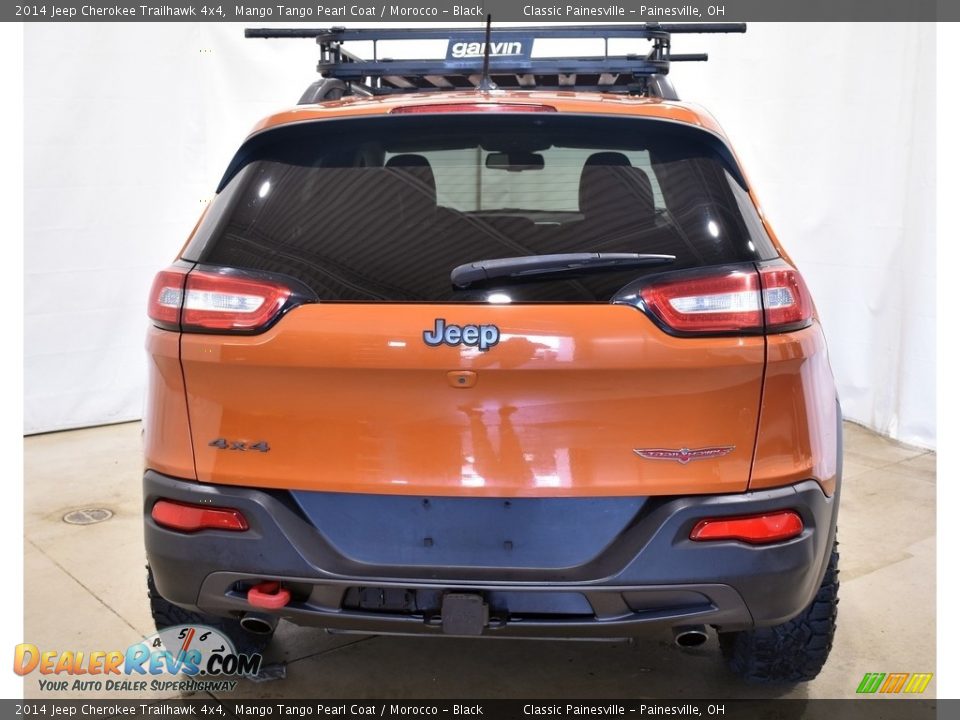2014 Jeep Cherokee Trailhawk 4x4 Mango Tango Pearl Coat / Morocco - Black Photo #3
