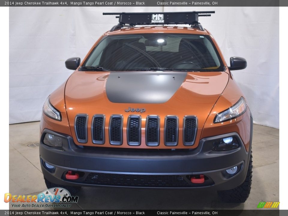 2014 Jeep Cherokee Trailhawk 4x4 Mango Tango Pearl Coat / Morocco - Black Photo #4