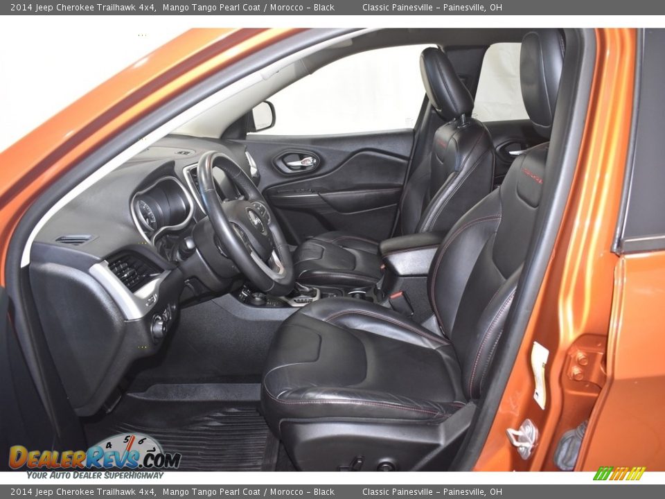 2014 Jeep Cherokee Trailhawk 4x4 Mango Tango Pearl Coat / Morocco - Black Photo #7