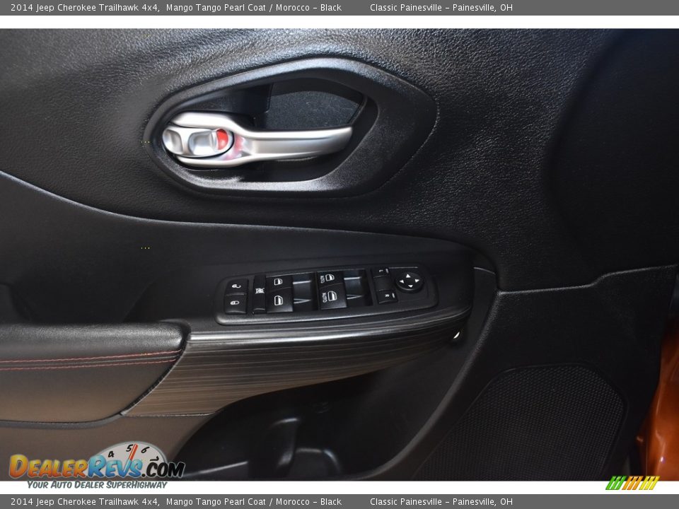 2014 Jeep Cherokee Trailhawk 4x4 Mango Tango Pearl Coat / Morocco - Black Photo #10
