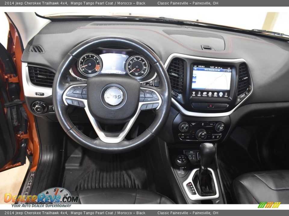 2014 Jeep Cherokee Trailhawk 4x4 Mango Tango Pearl Coat / Morocco - Black Photo #12