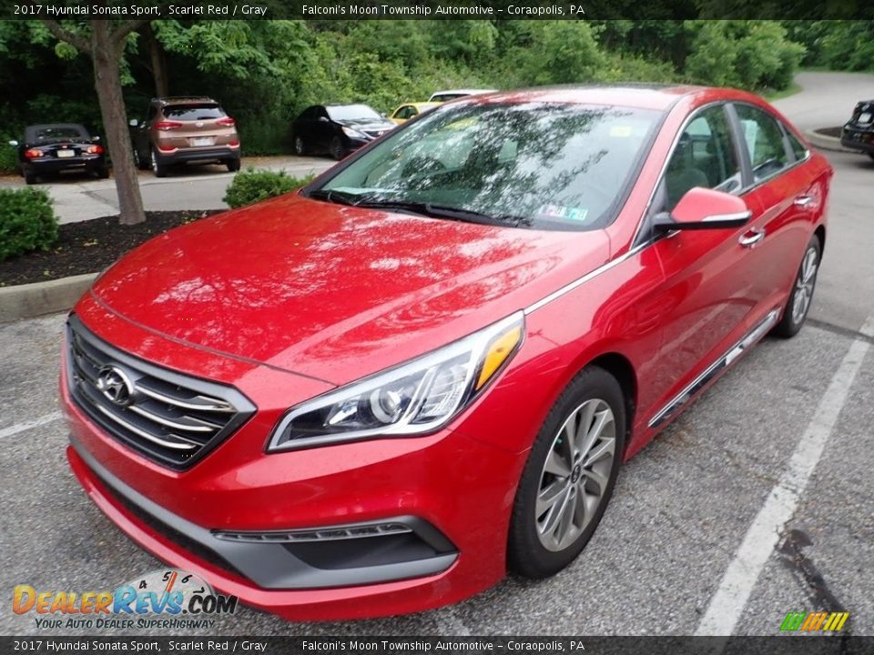 2017 Hyundai Sonata Sport Scarlet Red / Gray Photo #1
