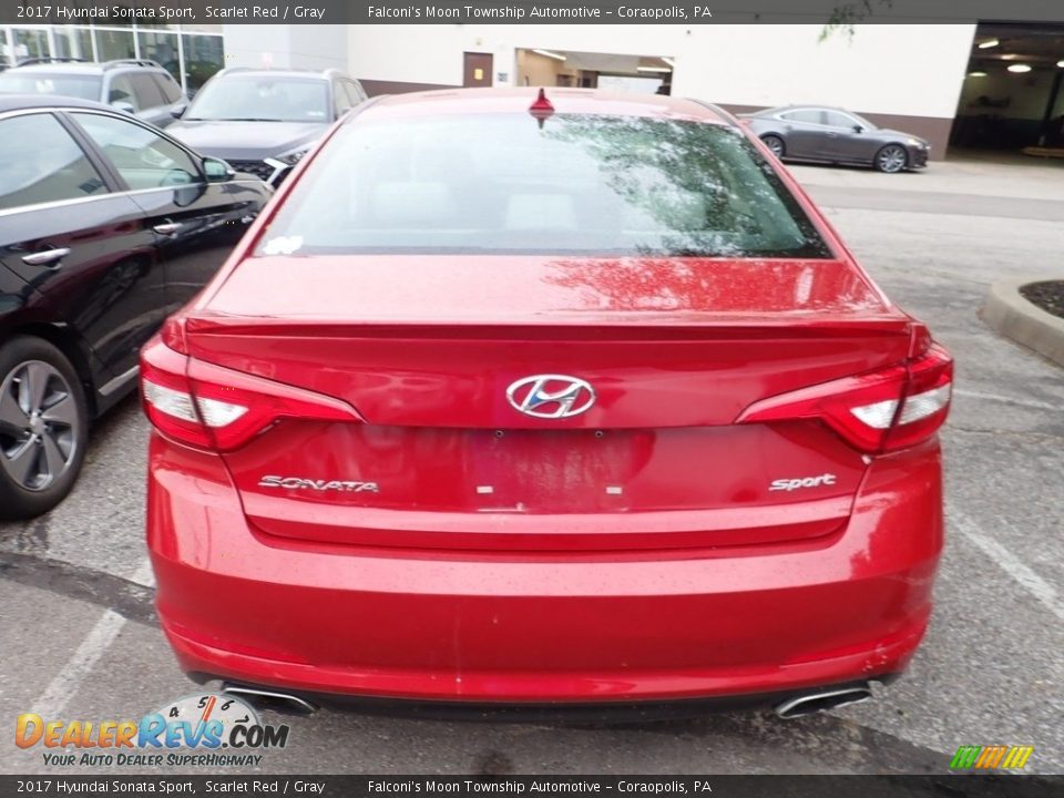 2017 Hyundai Sonata Sport Scarlet Red / Gray Photo #3