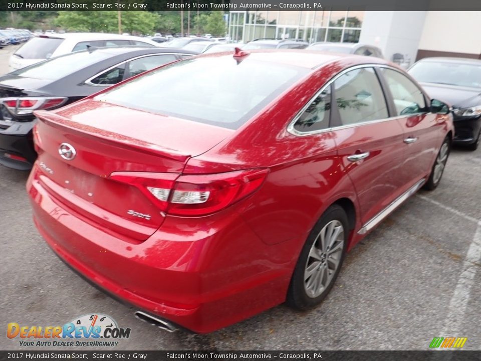 2017 Hyundai Sonata Sport Scarlet Red / Gray Photo #4
