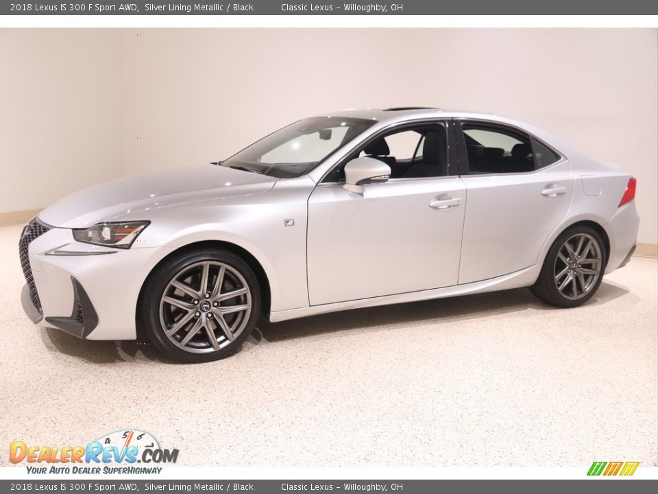 2018 Lexus IS 300 F Sport AWD Silver Lining Metallic / Black Photo #3