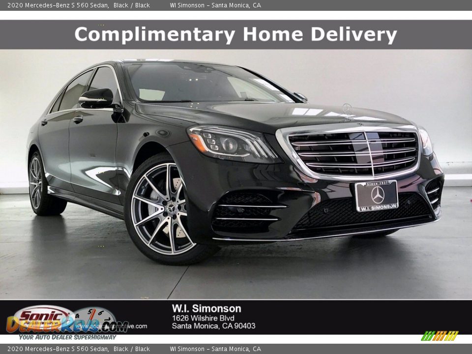 2020 Mercedes-Benz S 560 Sedan Black / Black Photo #1