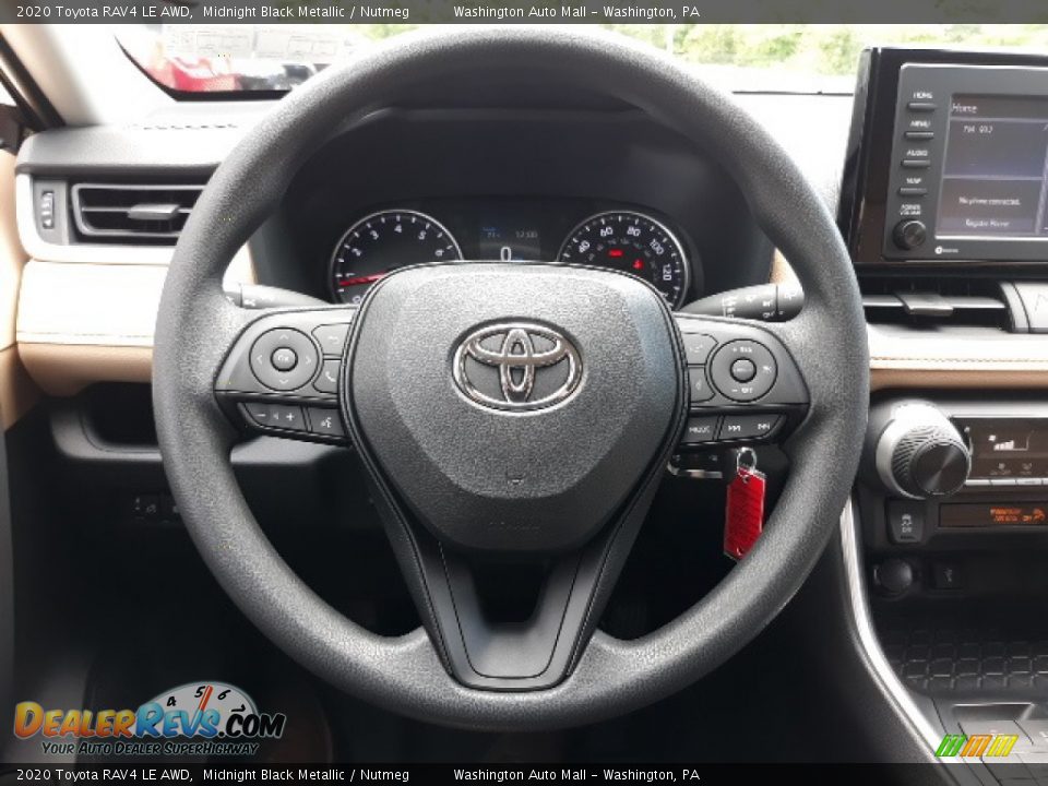 2020 Toyota RAV4 LE AWD Midnight Black Metallic / Nutmeg Photo #4