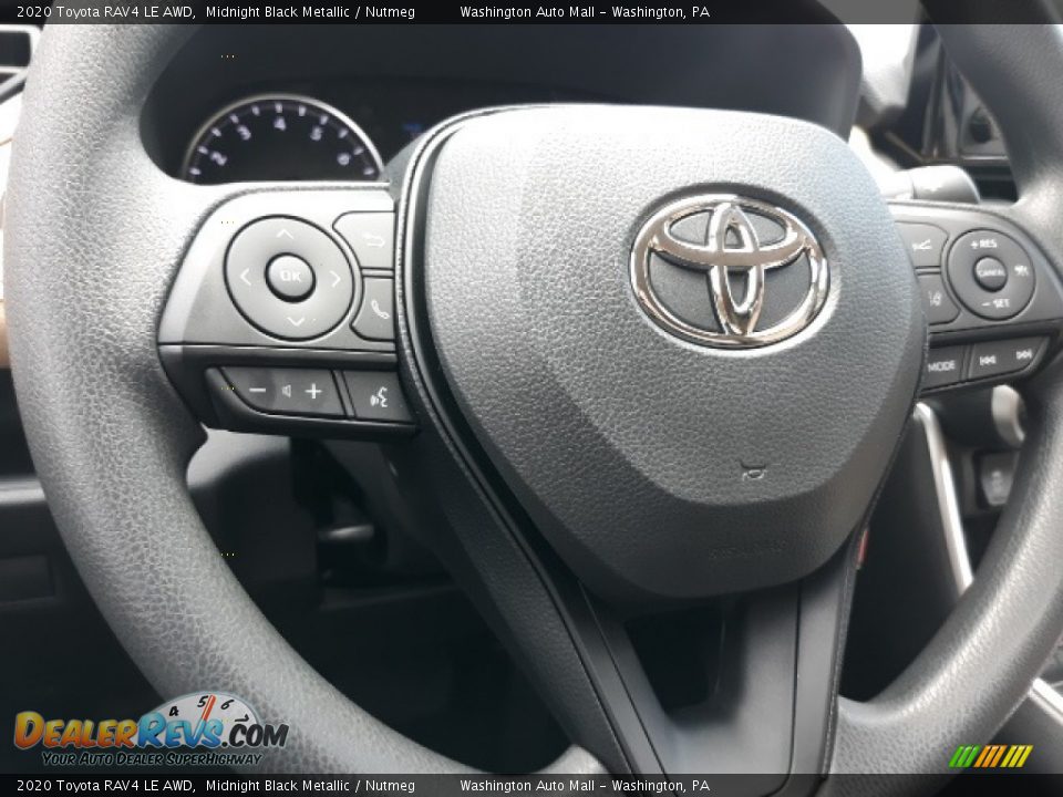 2020 Toyota RAV4 LE AWD Midnight Black Metallic / Nutmeg Photo #5