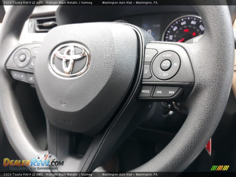 2020 Toyota RAV4 LE AWD Midnight Black Metallic / Nutmeg Photo #6