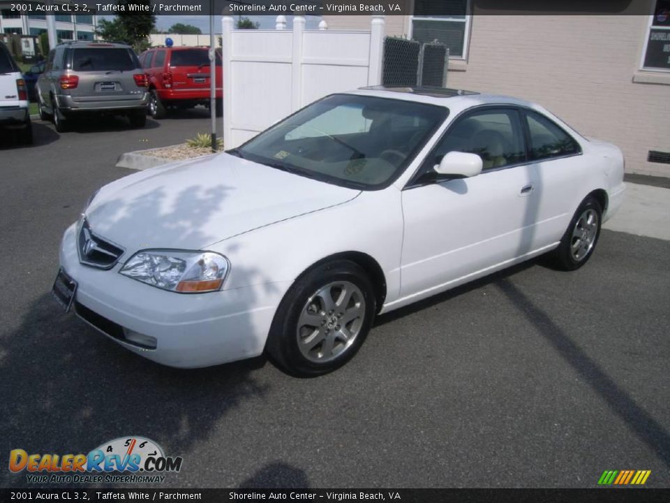 2001 Acura CL 3.2 Taffeta White / Parchment Photo #2