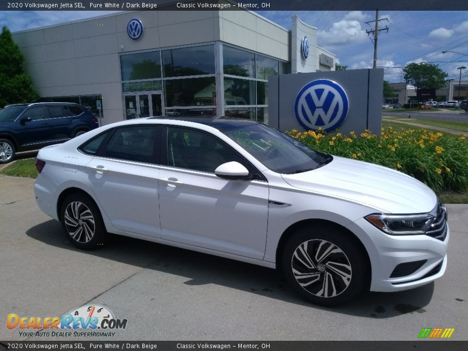 2020 Volkswagen Jetta SEL Pure White / Dark Beige Photo #2