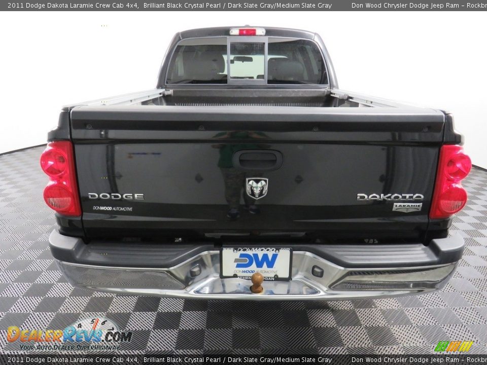 2011 Dodge Dakota Laramie Crew Cab 4x4 Brilliant Black Crystal Pearl / Dark Slate Gray/Medium Slate Gray Photo #11