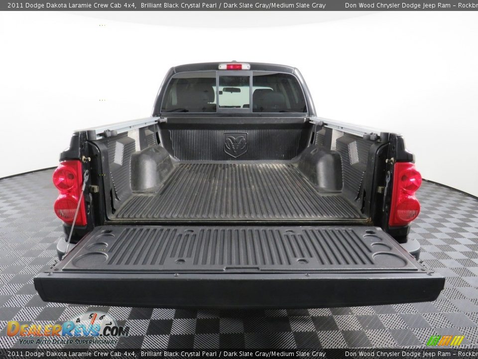 2011 Dodge Dakota Laramie Crew Cab 4x4 Brilliant Black Crystal Pearl / Dark Slate Gray/Medium Slate Gray Photo #13