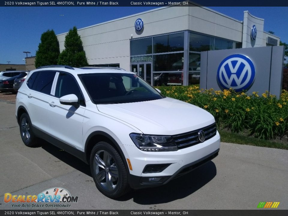 2020 Volkswagen Tiguan SEL 4MOTION Pure White / Titan Black Photo #1