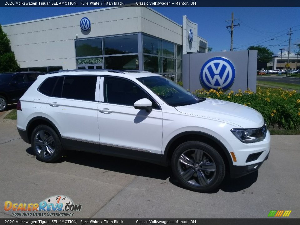 2020 Volkswagen Tiguan SEL 4MOTION Pure White / Titan Black Photo #2