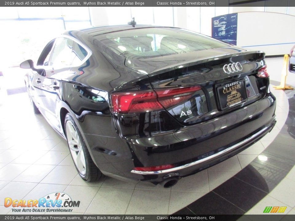 2019 Audi A5 Sportback Premium quattro Mythos Black Metallic / Atlas Beige Photo #3