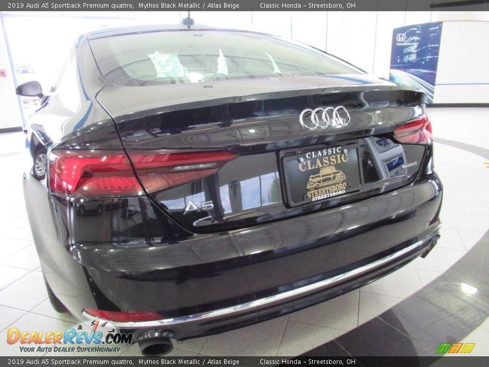 2019 Audi A5 Sportback Premium quattro Mythos Black Metallic / Atlas Beige Photo #9